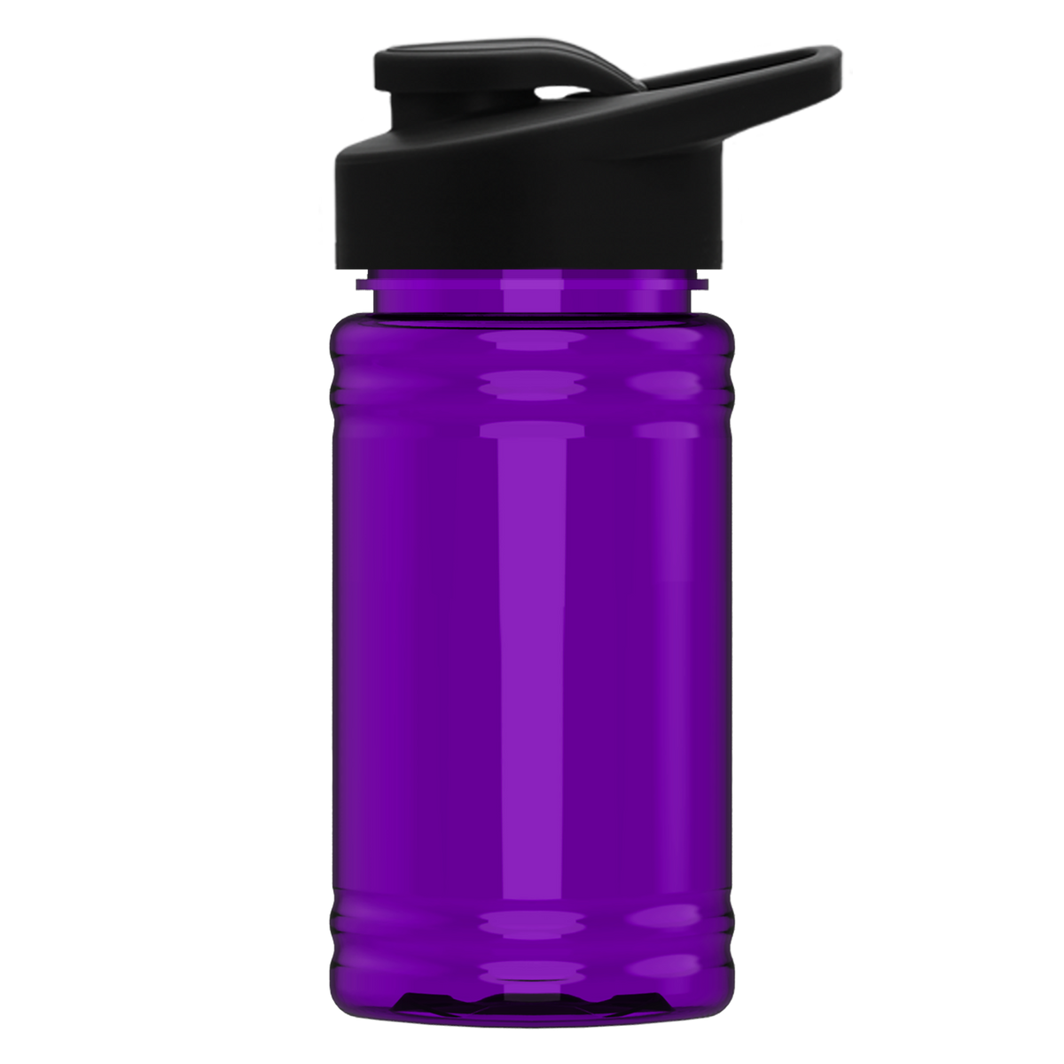 Custom logo Mini RPET Bottle with Drink-Thru Lid - 16 oz.
