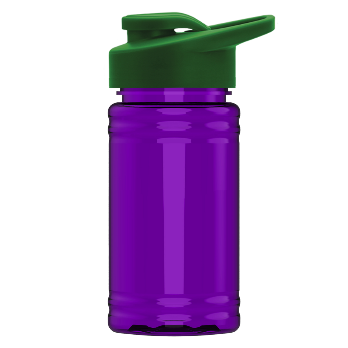 Custom logo Mini RPET Bottle with Drink-Thru Lid - 16 oz.