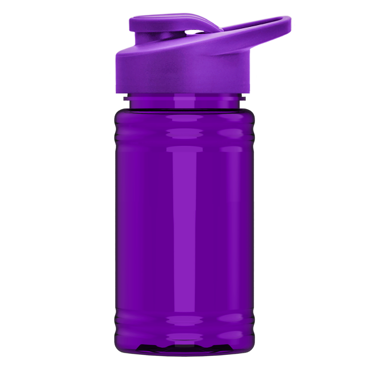 Custom logo Mini RPET Bottle with Drink-Thru Lid - 16 oz.