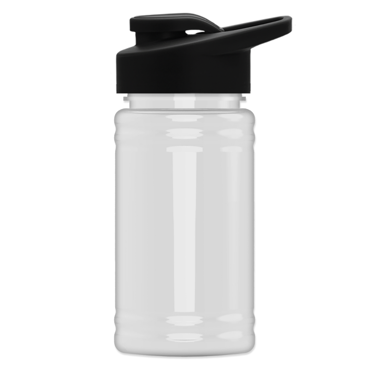 Custom logo Mini RPET Bottle with Drink-Thru Lid - 16 oz.