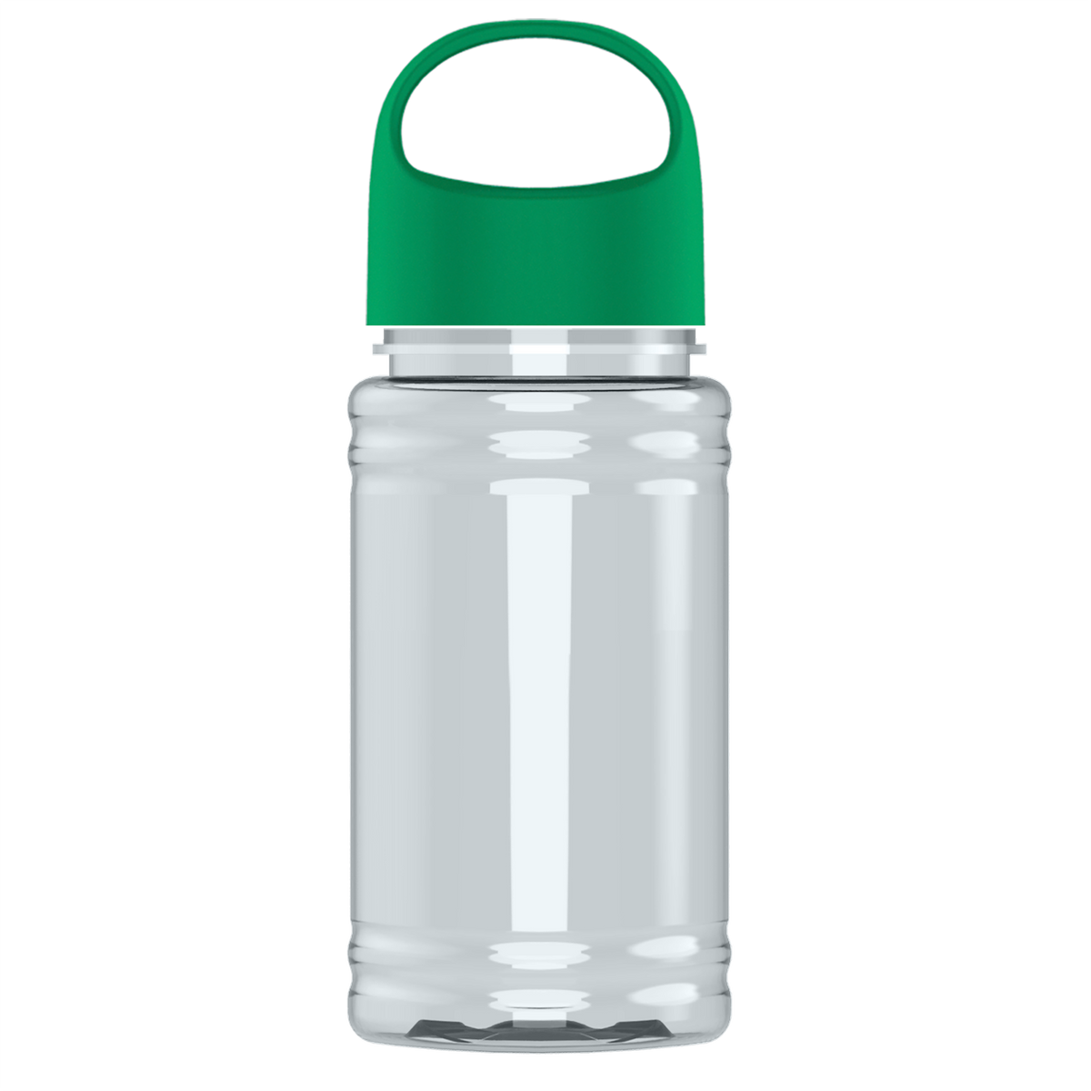 Custom logo Mini RPET Bottle with Oval Crest Lid - 16 oz.