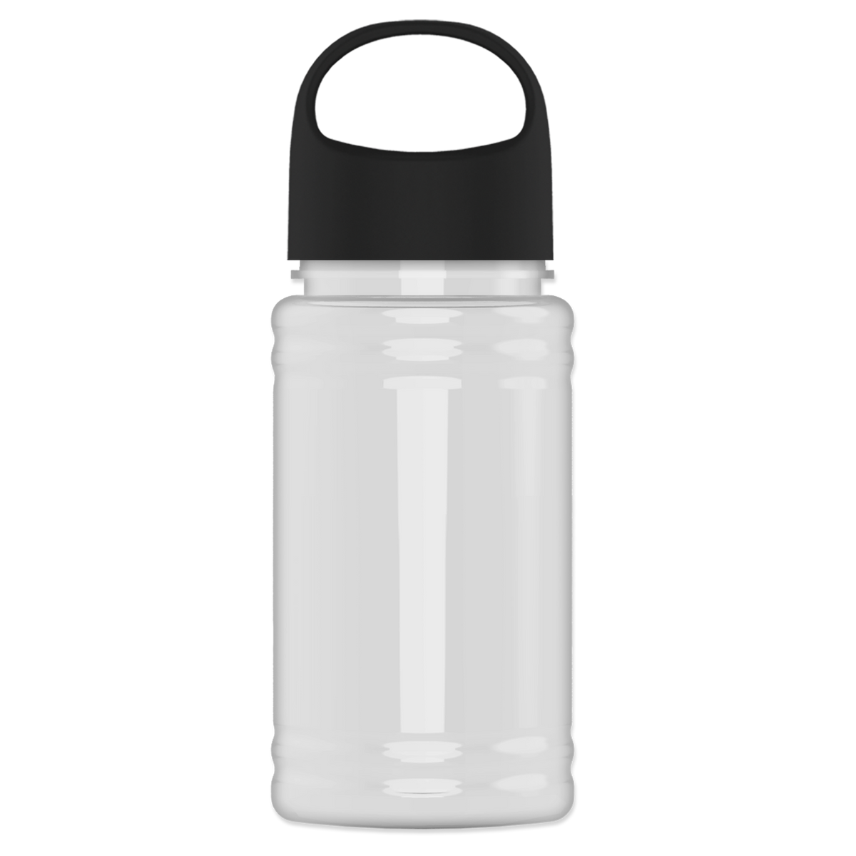 Custom logo Mini RPET Bottle with Oval Crest Lid - 16 oz.