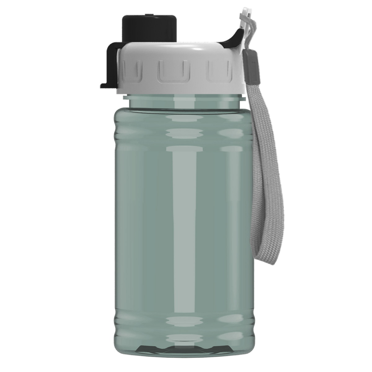 Custom logo Mini RPET Bottle with Quick-Snap Lid - 16 oz.
