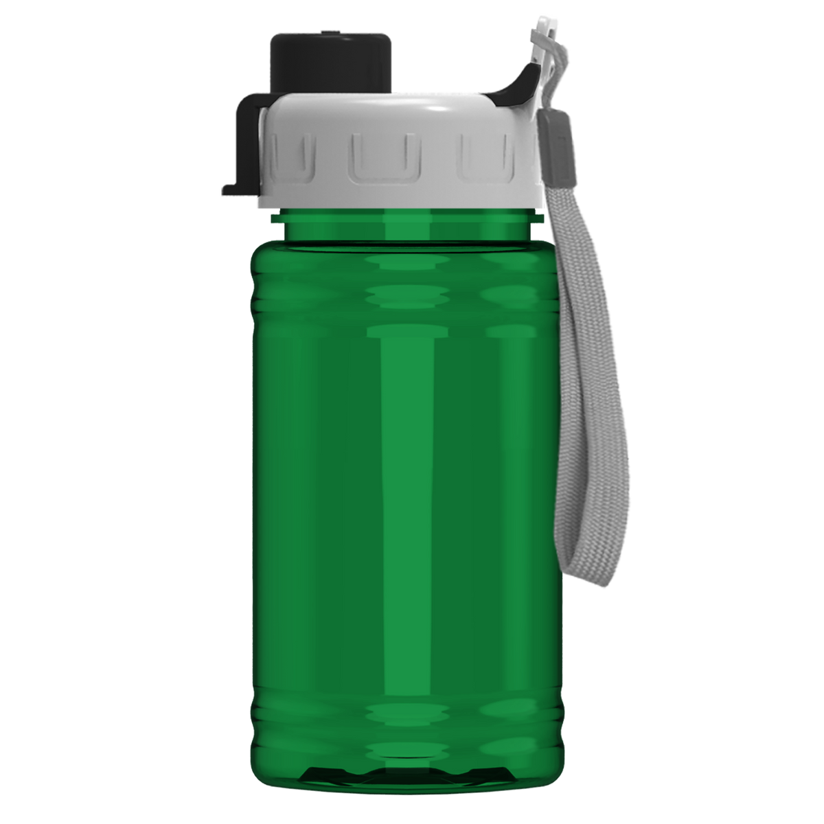 Custom logo Mini RPET Bottle with Quick-Snap Lid - 16 oz.