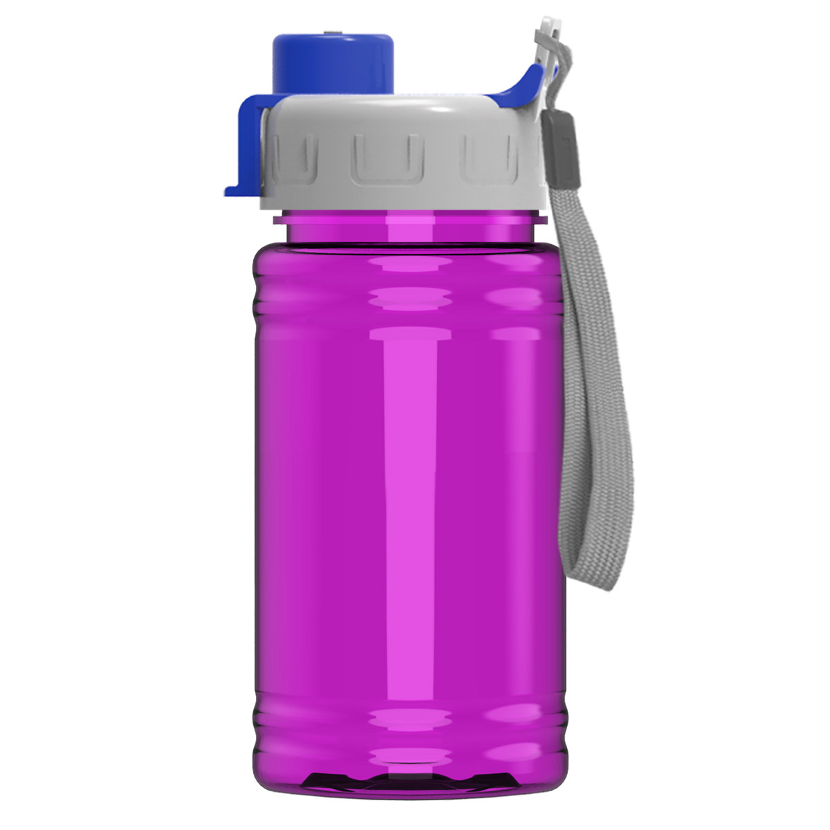 Custom logo Mini RPET Bottle with Quick-Snap Lid - 16 oz.