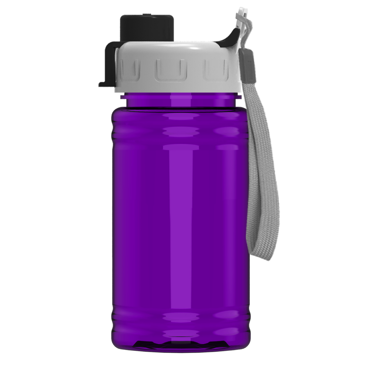 Custom logo Mini RPET Bottle with Quick-Snap Lid - 16 oz.