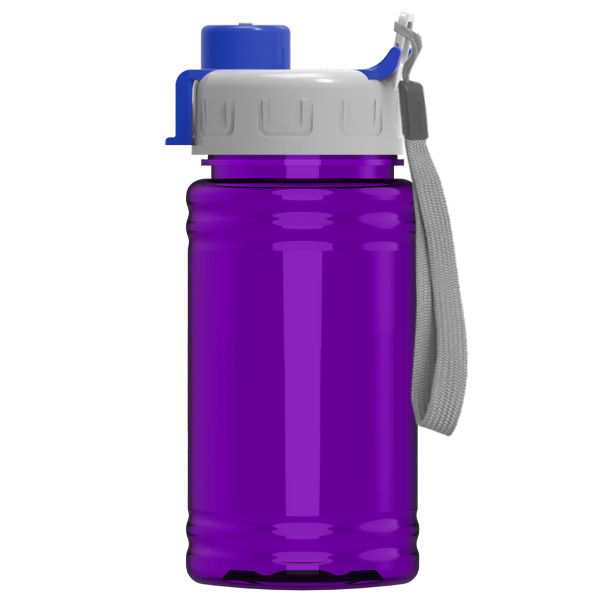 Custom logo Mini RPET Bottle with Quick-Snap Lid - 16 oz.