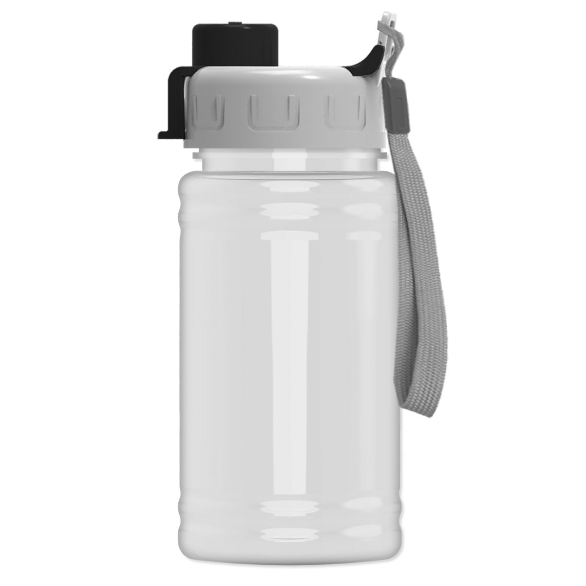 Custom logo Mini RPET Bottle with Quick-Snap Lid - 16 oz.
