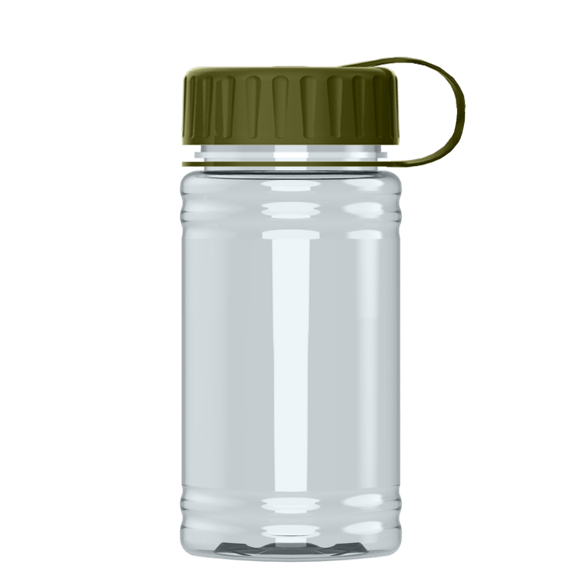 Custom logo Mini RPET Bottle with Tethered Lid - 16 oz.