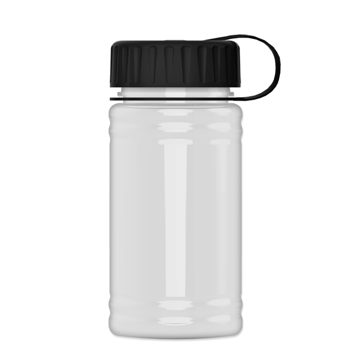 Custom logo Mini RPET Bottle with Tethered Lid - 16 oz.