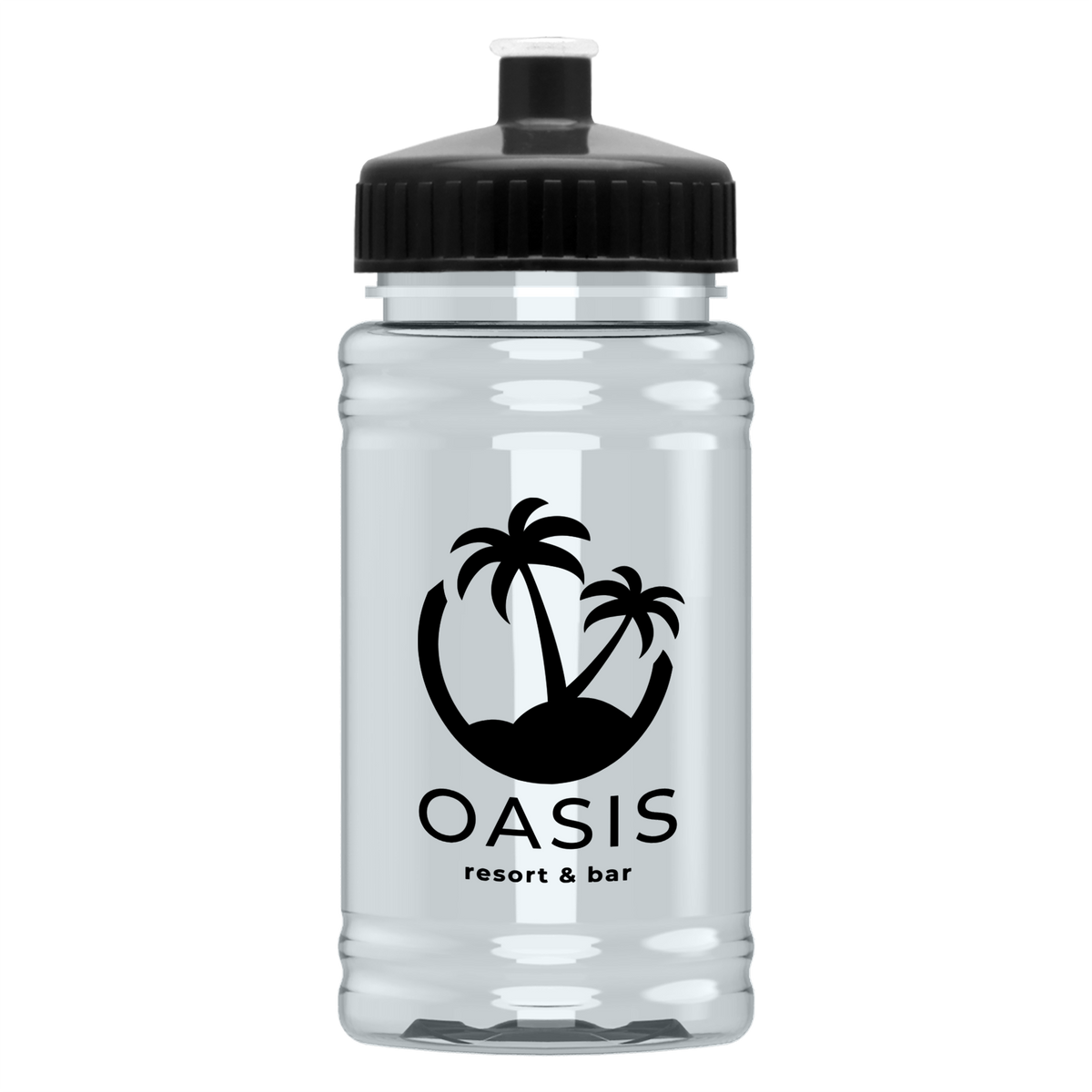 Custom logo Mini RPET Bottle with Push-Pull Lid - 16 oz.