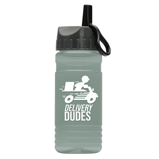 RPET Bottle with Ring-Straw Lid - 20 oz.