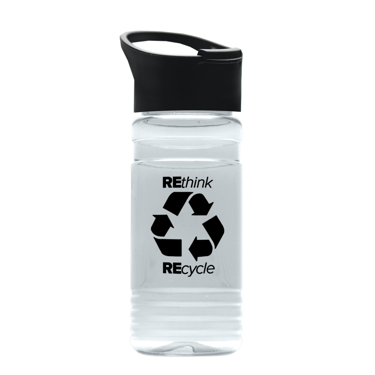 Custom logo RPET Bottle with Pop-Up Lid - 20 oz.