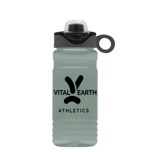 RPET Bottle with Two-Tone Drink-Thru Lid with Silicone Loop - 20 oz.