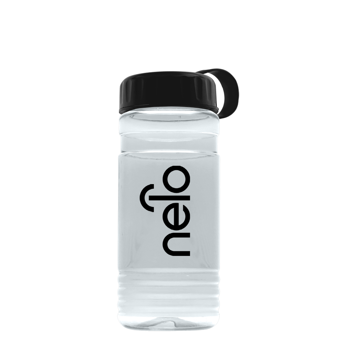 Custom logo RPET Bottle with Tethered Lid - 20 oz.