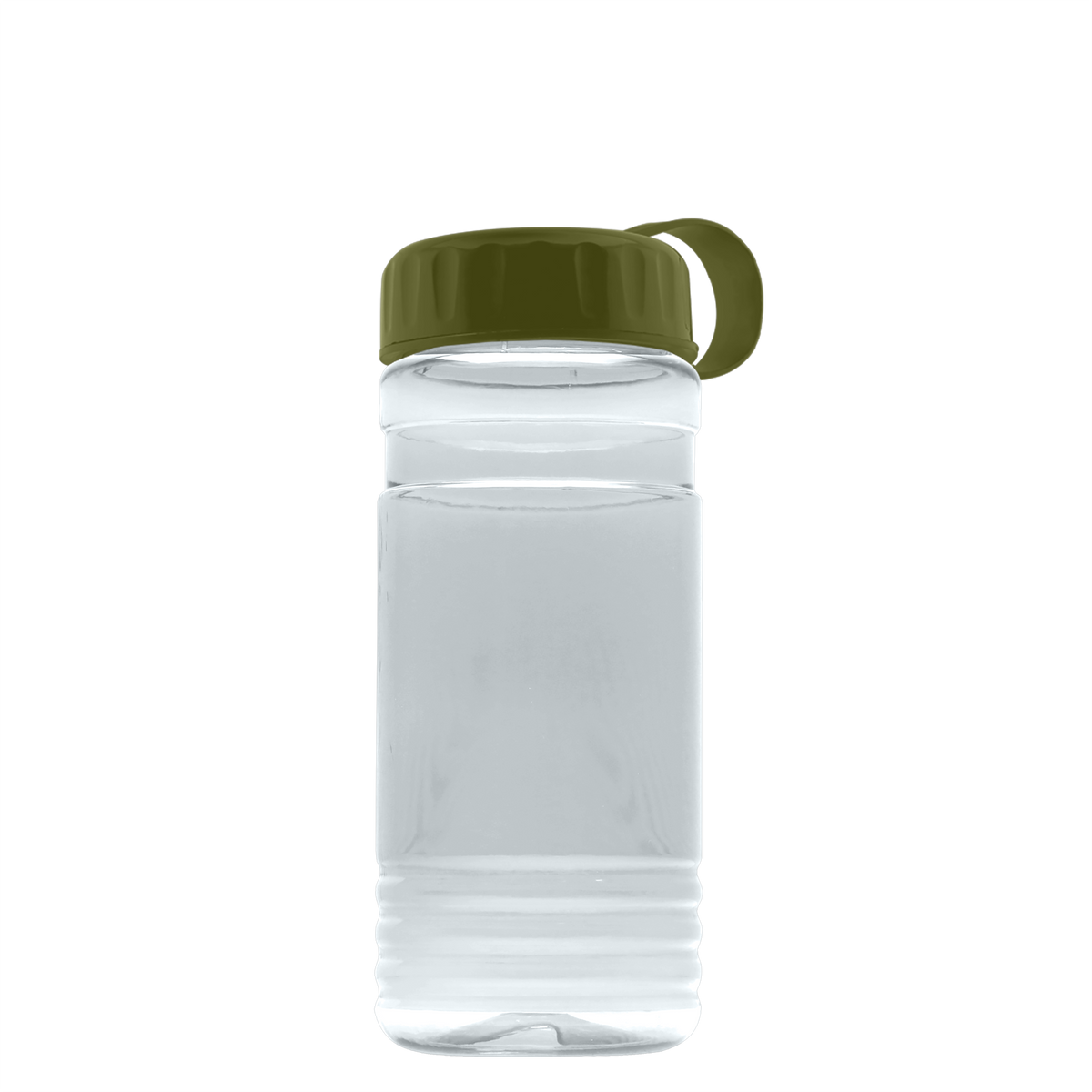 Custom logo RPET Bottle with Tethered Lid - 20 oz.