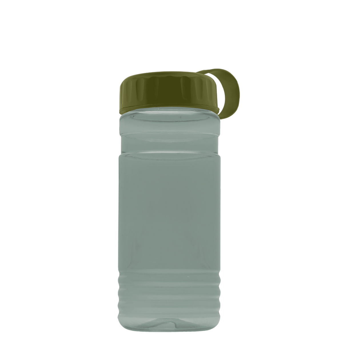 Custom logo RPET Bottle with Tethered Lid - 20 oz.