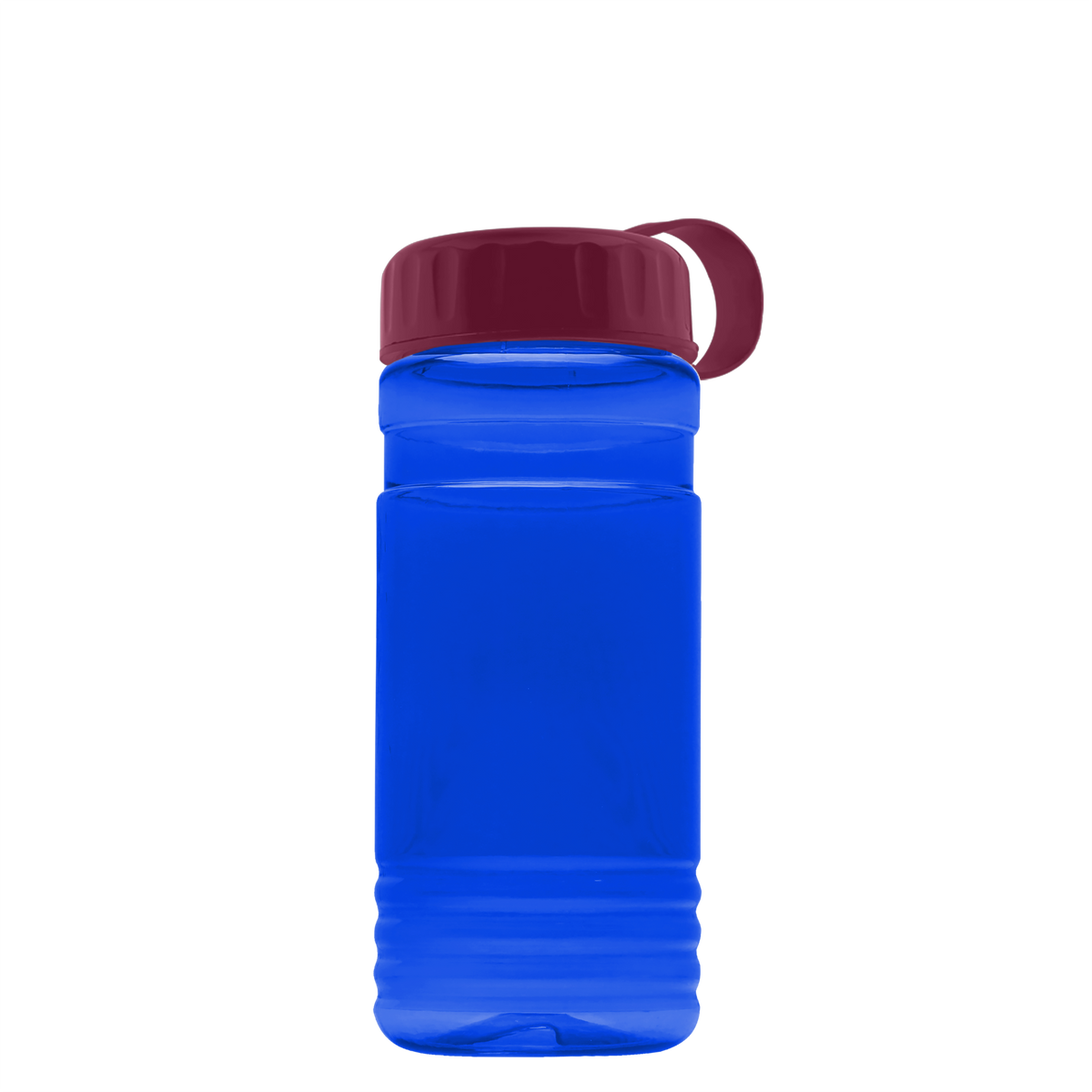 Custom logo RPET Bottle with Tethered Lid - 20 oz.