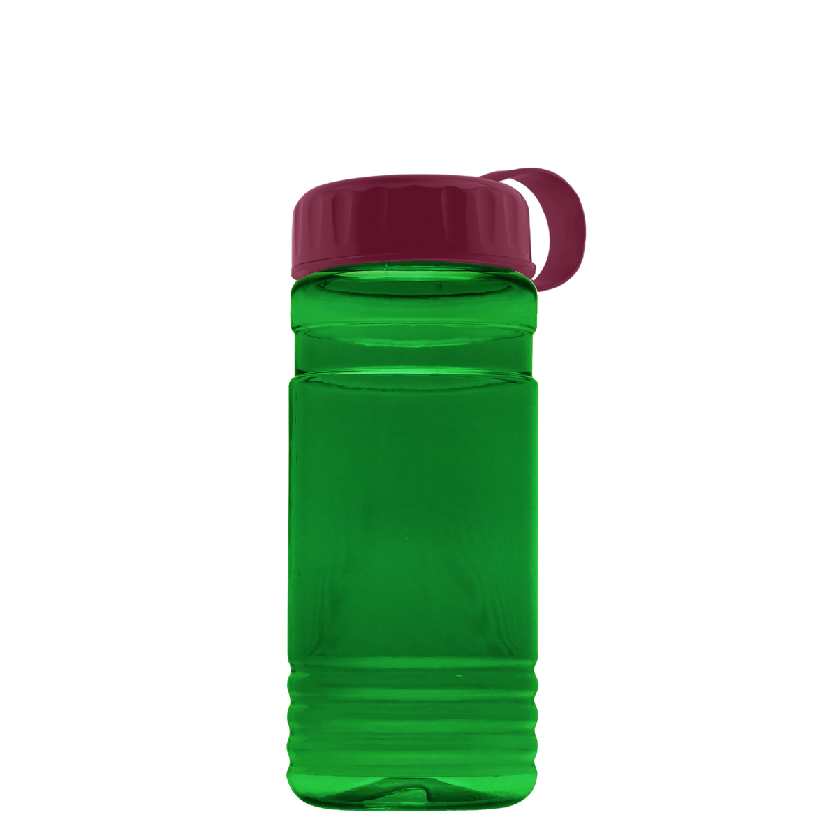 Custom logo RPET Bottle with Tethered Lid - 20 oz.