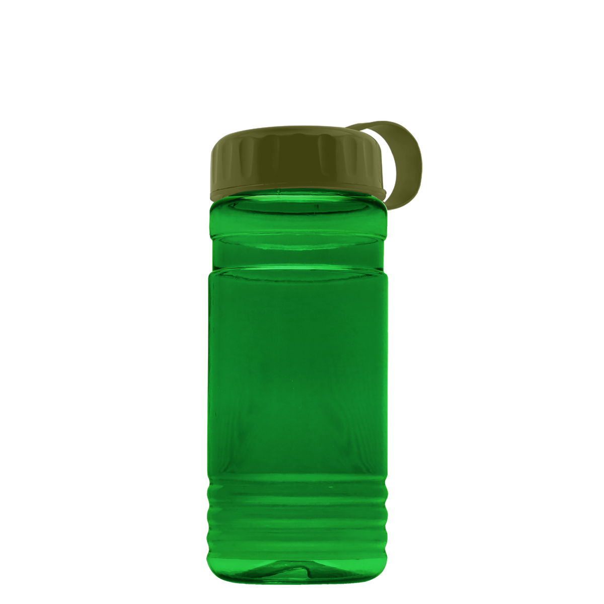 Custom logo RPET Bottle with Tethered Lid - 20 oz.