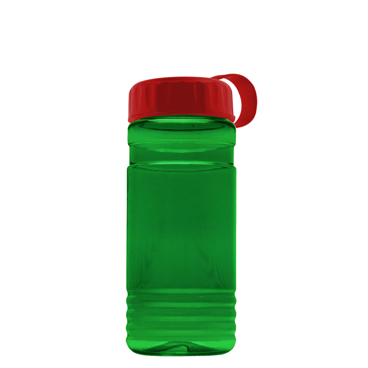 Custom logo RPET Bottle with Tethered Lid - 20 oz.