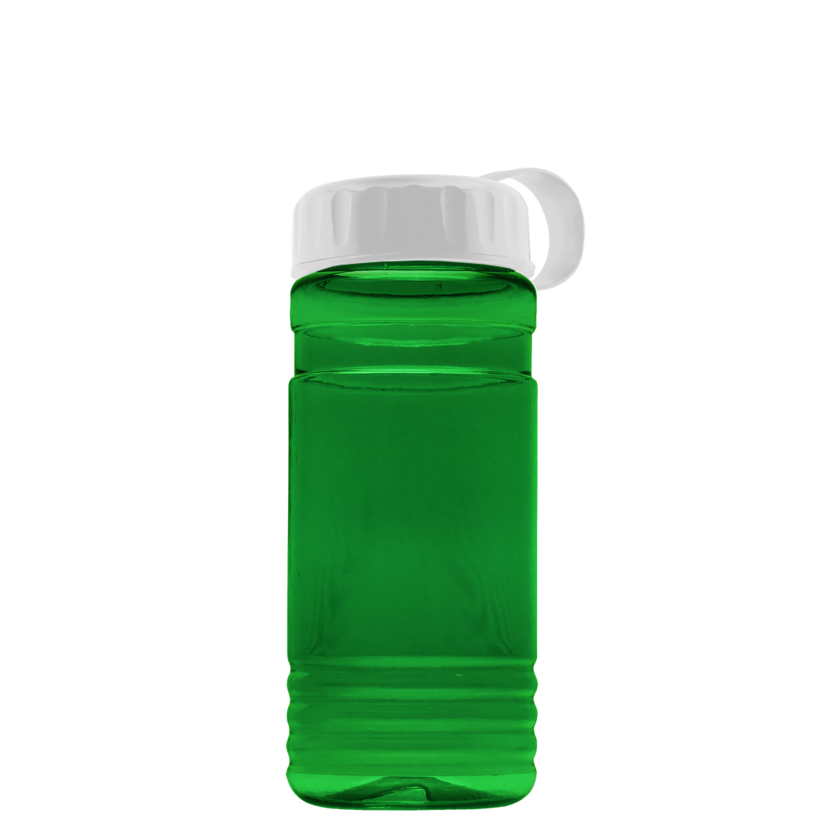 Custom logo RPET Bottle with Tethered Lid - 20 oz.