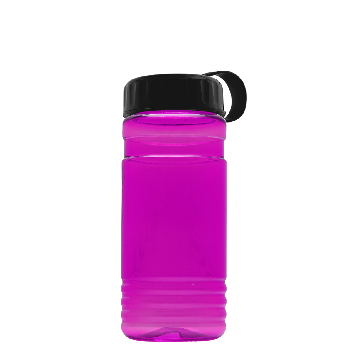 Custom logo RPET Bottle with Tethered Lid - 20 oz.