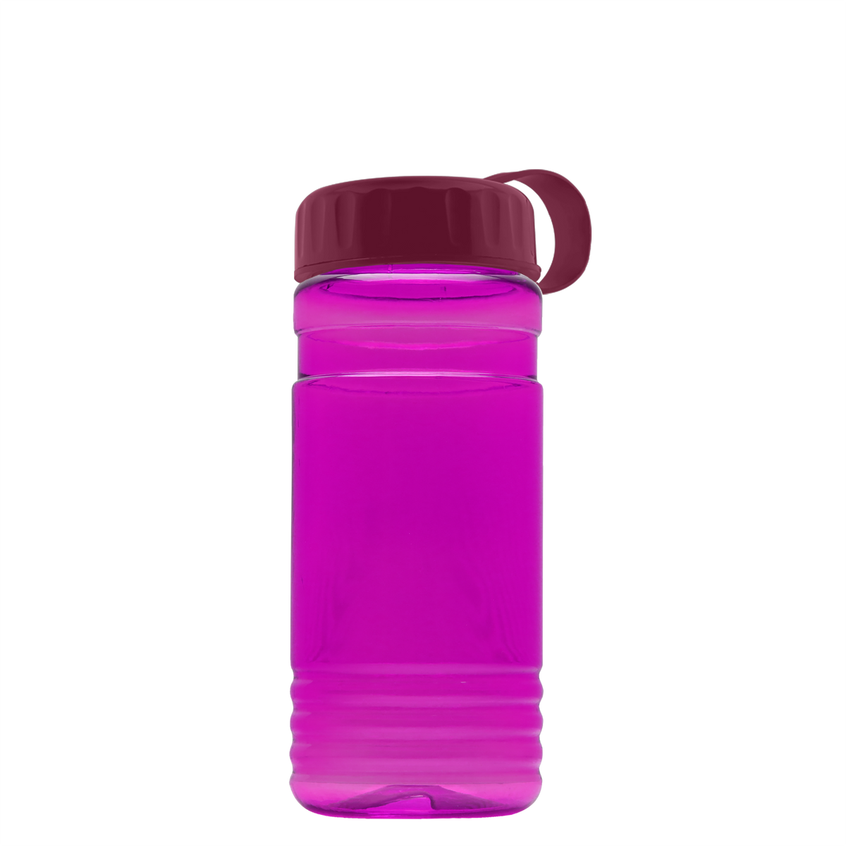 Custom logo RPET Bottle with Tethered Lid - 20 oz.