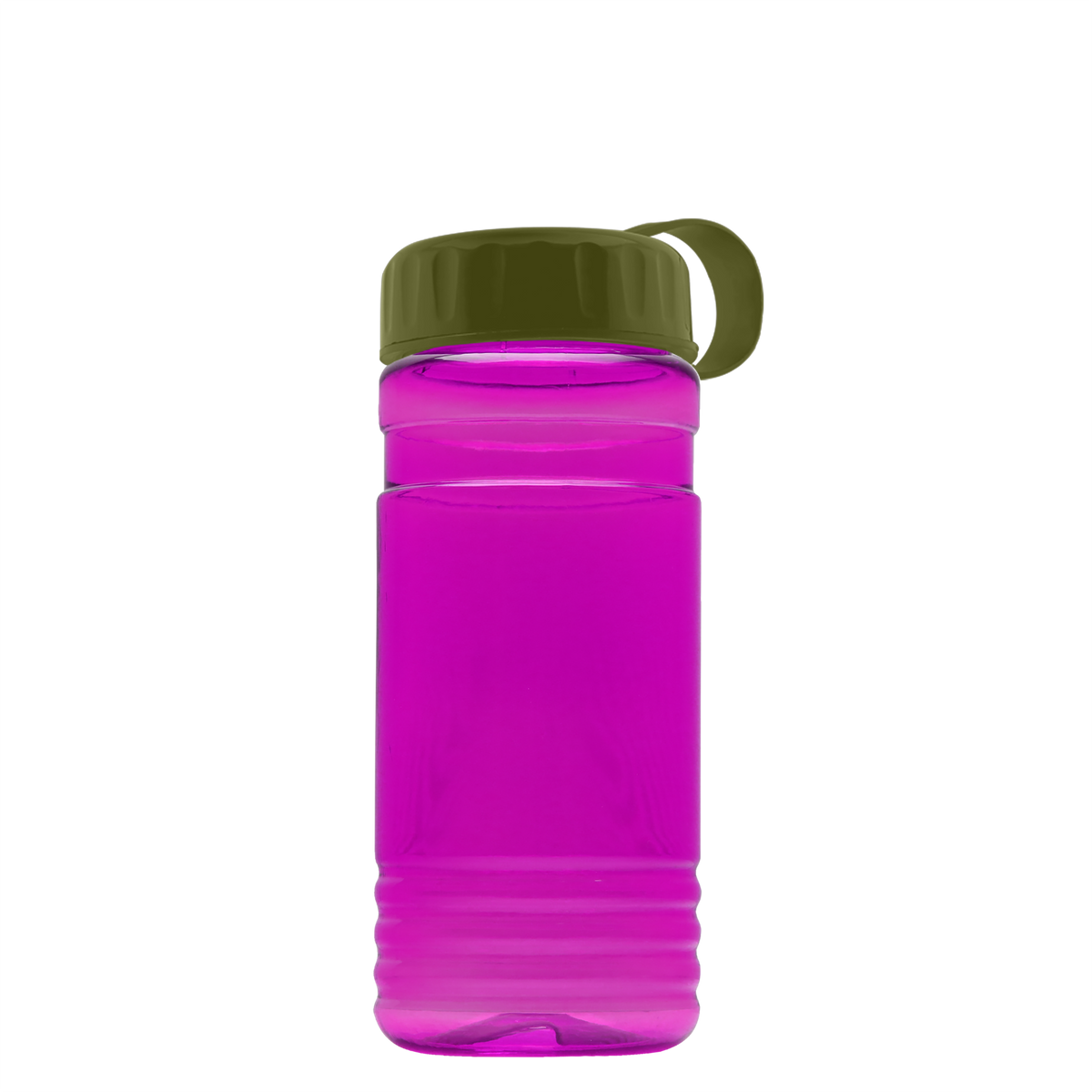 Custom logo RPET Bottle with Tethered Lid - 20 oz.