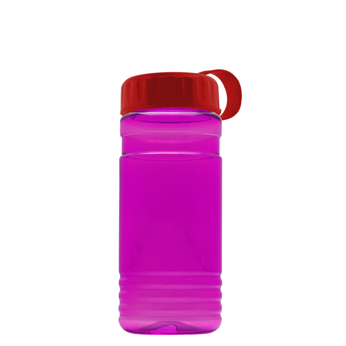 Custom logo RPET Bottle with Tethered Lid - 20 oz.