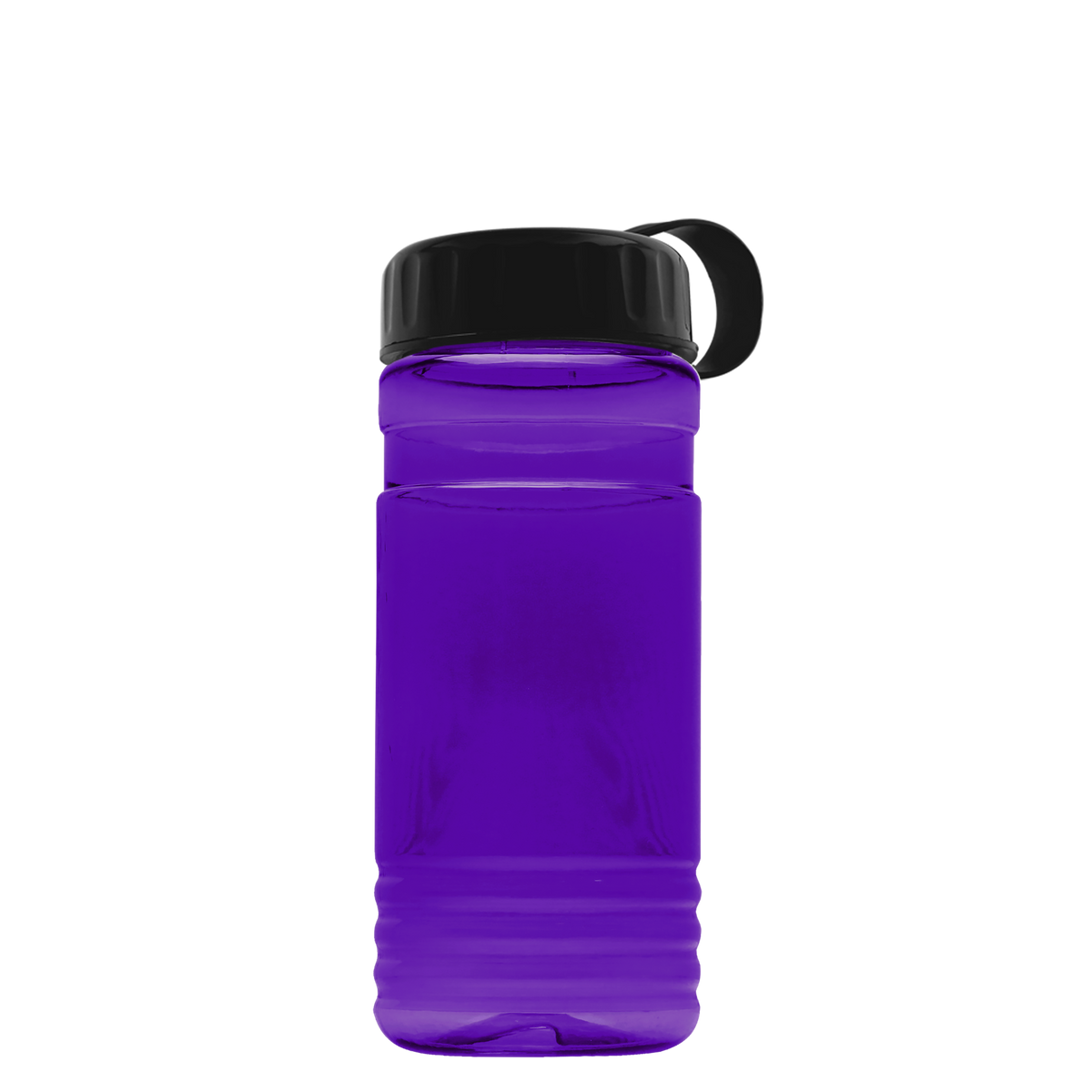 Custom logo RPET Bottle with Tethered Lid - 20 oz.