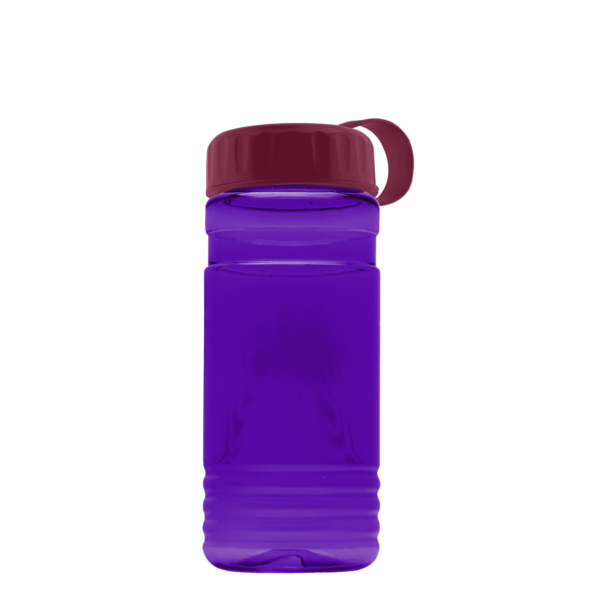 Custom logo RPET Bottle with Tethered Lid - 20 oz.