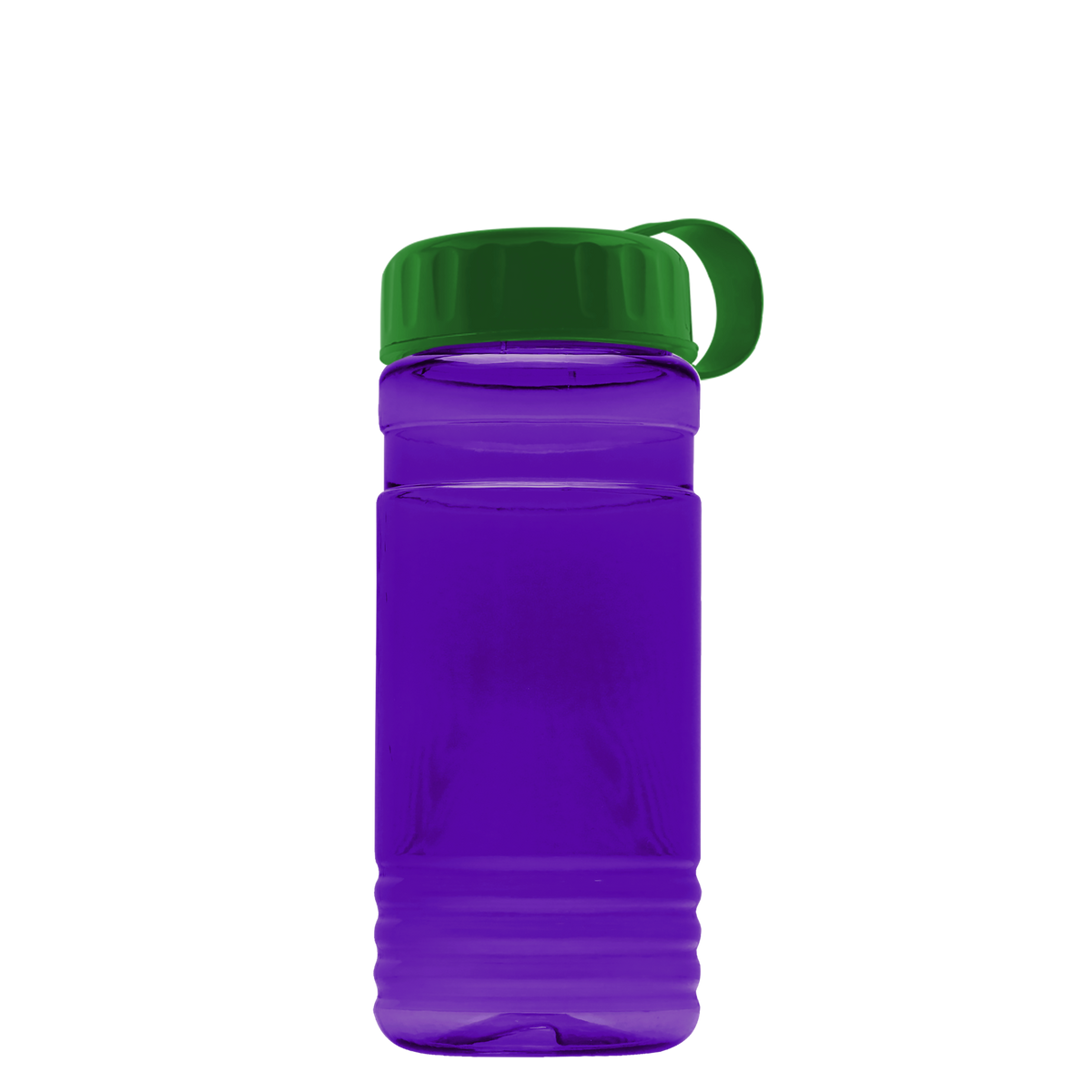 Custom logo RPET Bottle with Tethered Lid - 20 oz.