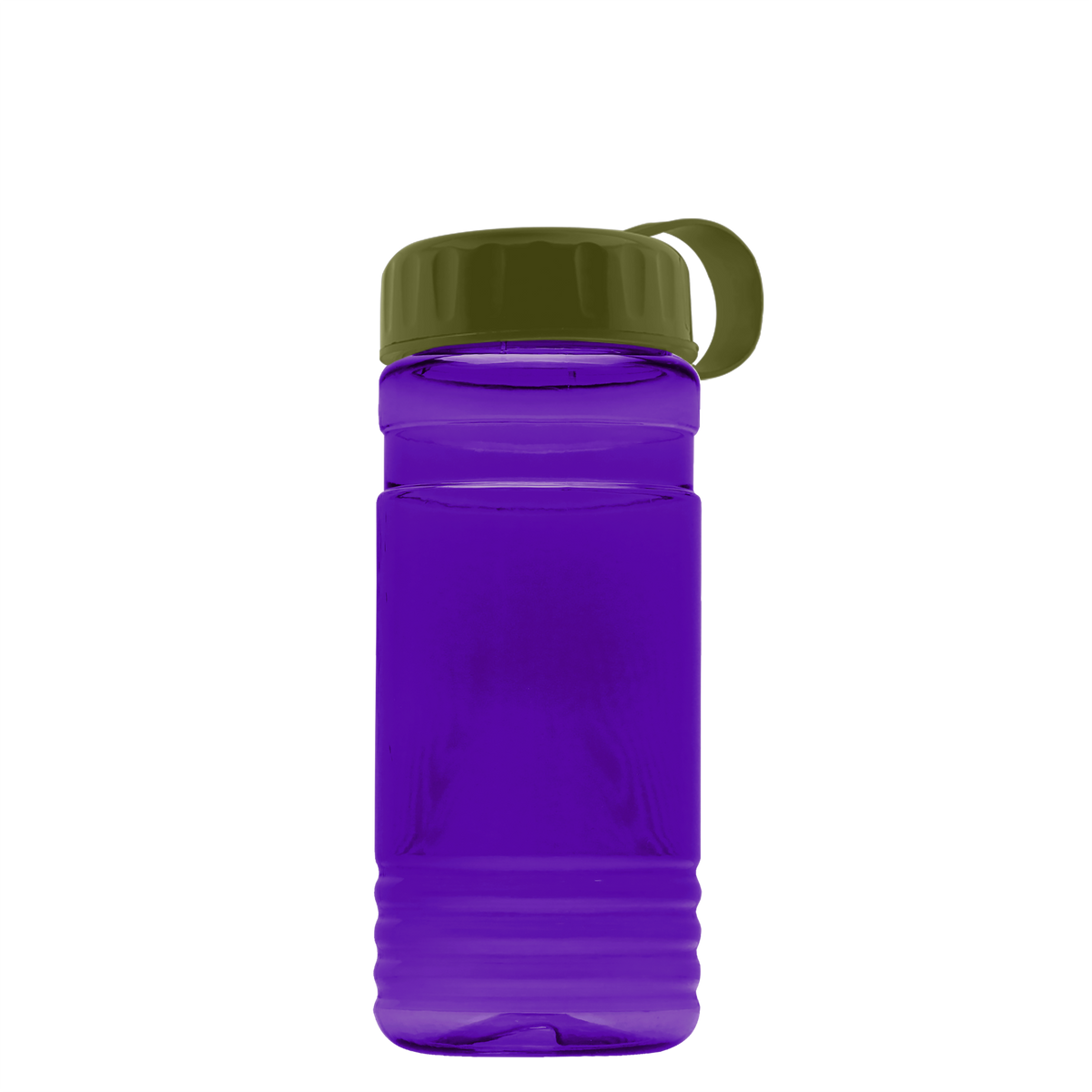 Custom logo RPET Bottle with Tethered Lid - 20 oz.