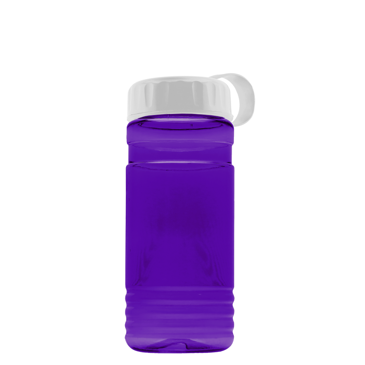 Custom logo RPET Bottle with Tethered Lid - 20 oz.