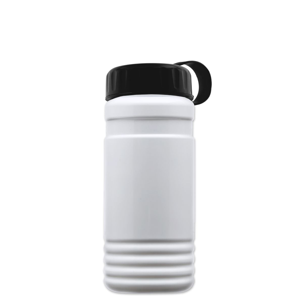Custom logo RPET Bottle with Tethered Lid - 20 oz.