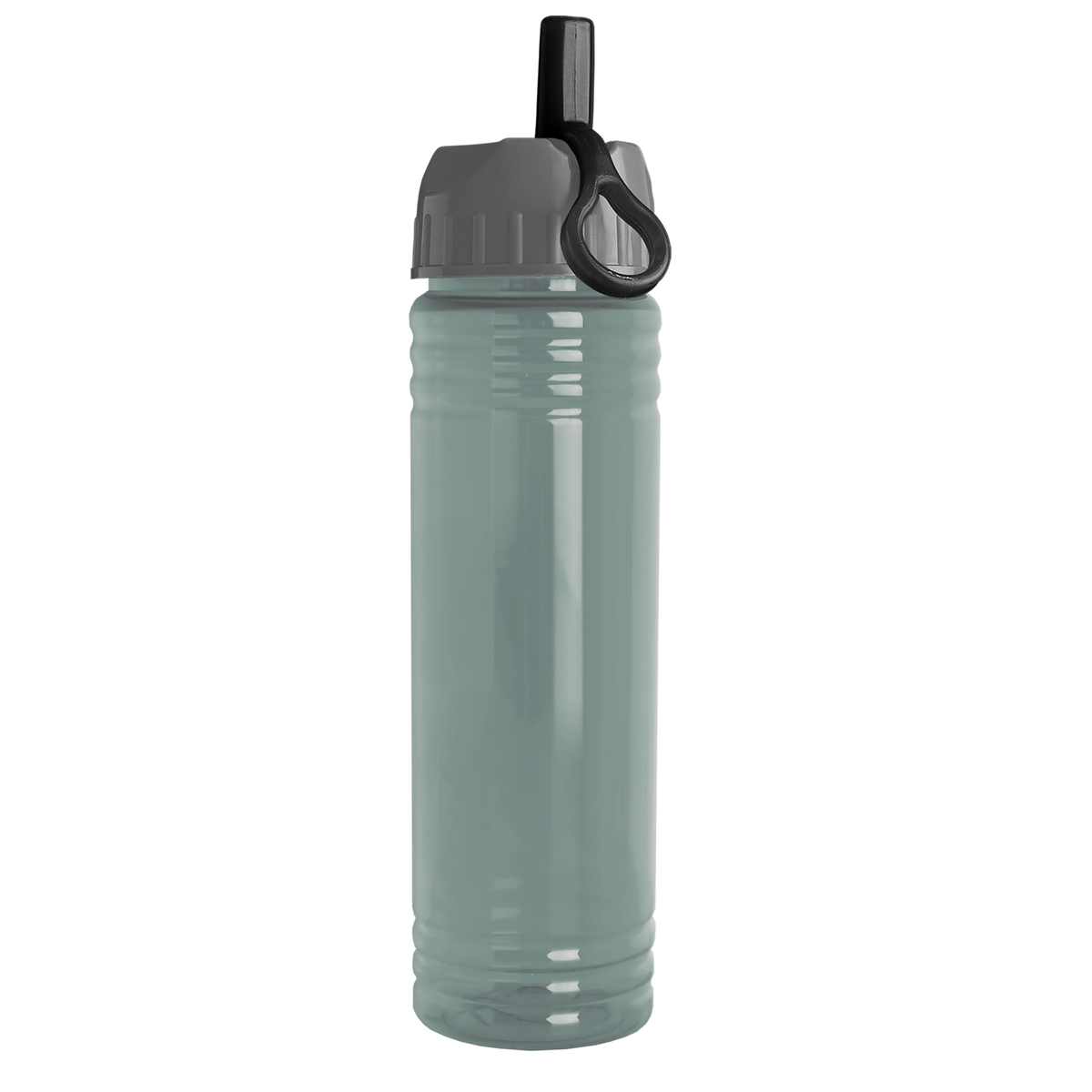 Custom logo Slim Fit RPET Bottle with Ring-Straw Lid - 24 oz.
