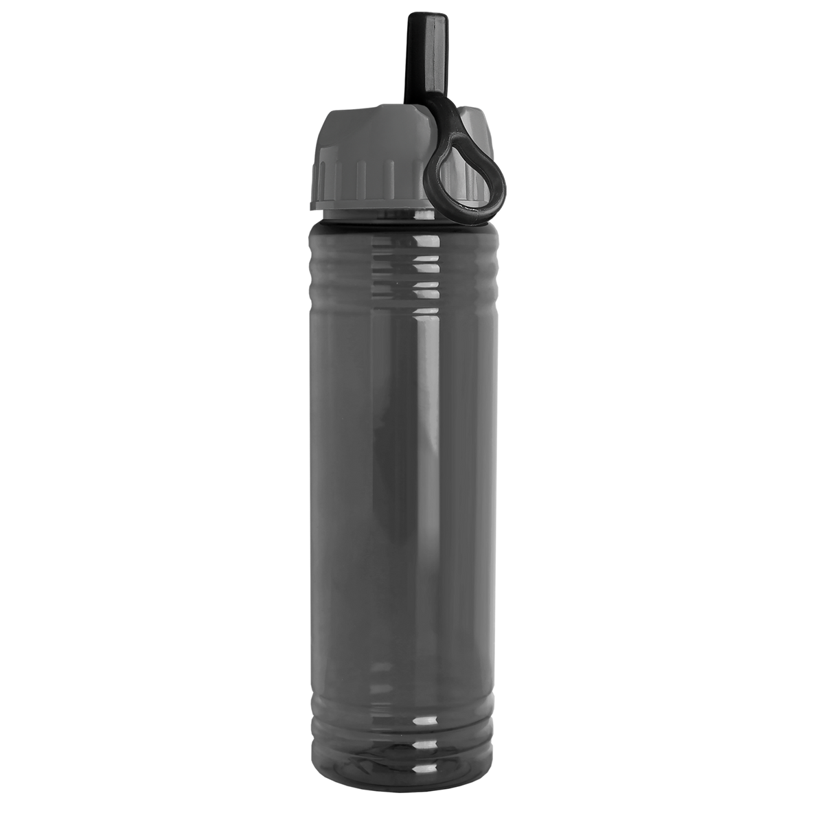 Custom logo Slim Fit RPET Bottle with Ring-Straw Lid - 24 oz.