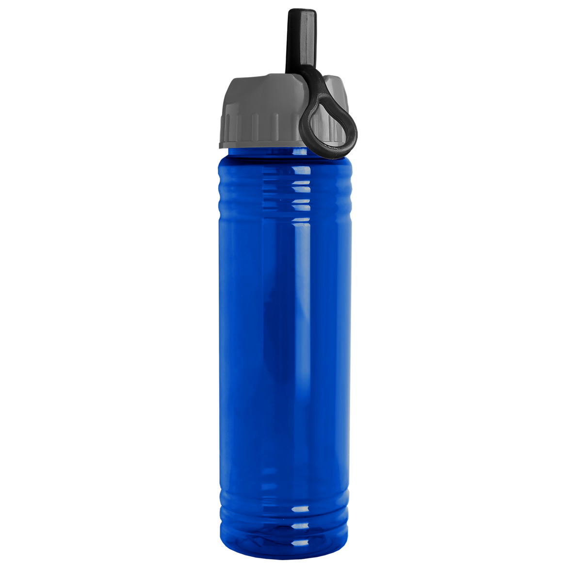 Custom logo Slim Fit RPET Bottle with Ring-Straw Lid - 24 oz.