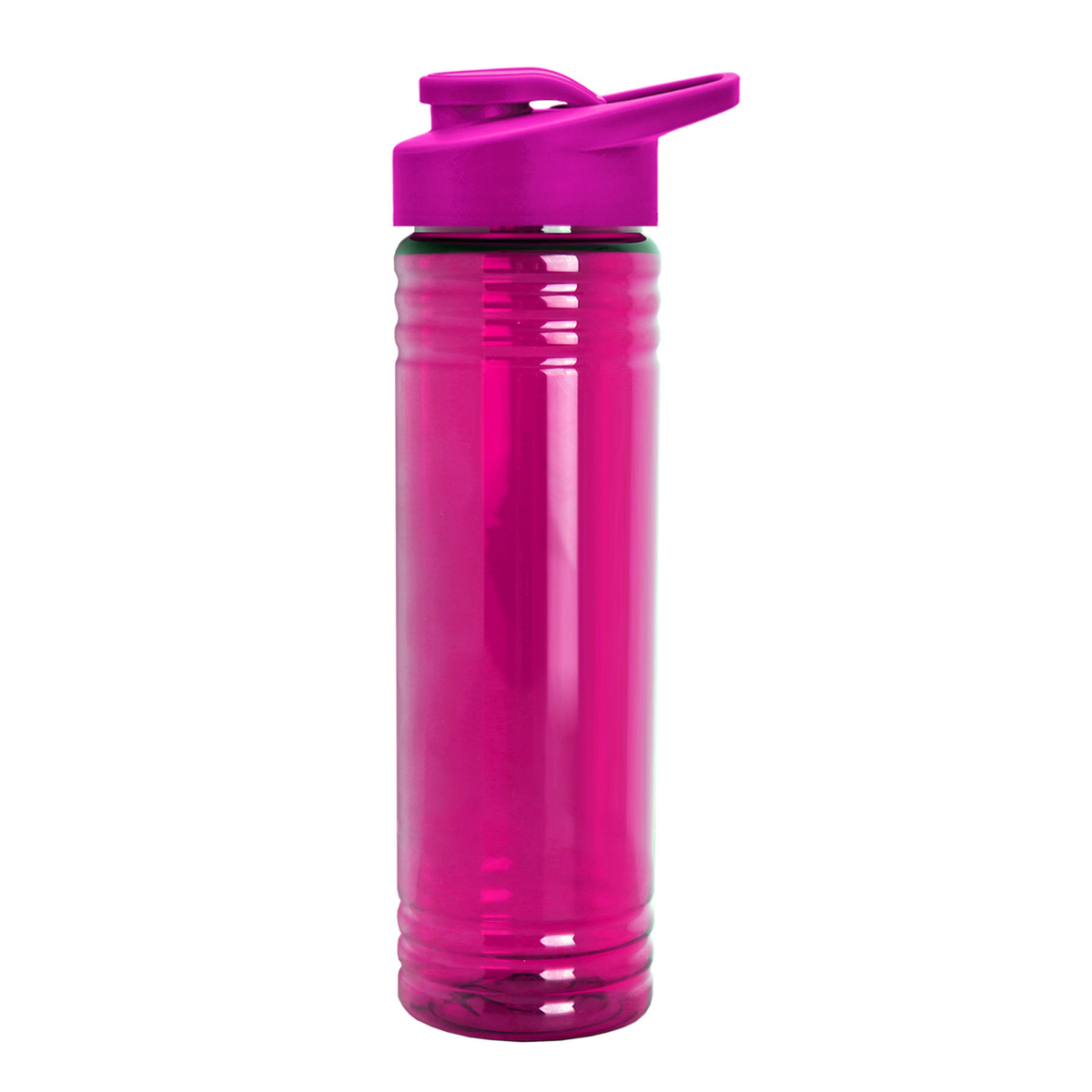 Custom logo Slim Fit RPET Bottle with Drink-Thru Lid - 24 oz.