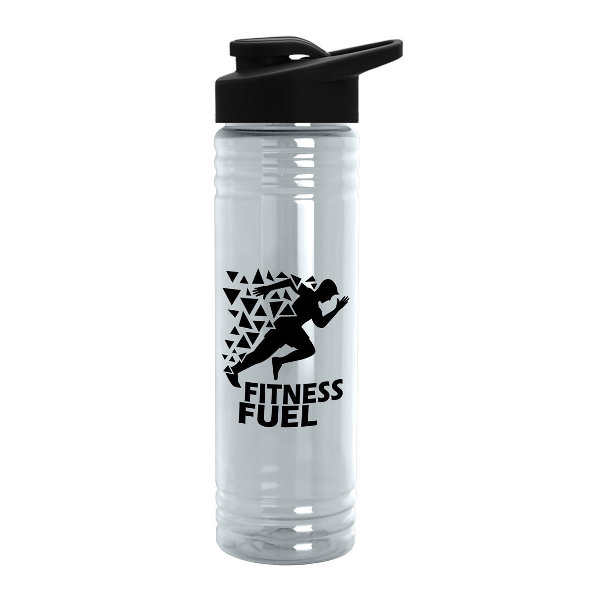 Custom logo Slim Fit RPET Bottle with Drink-Thru Lid - 24 oz.