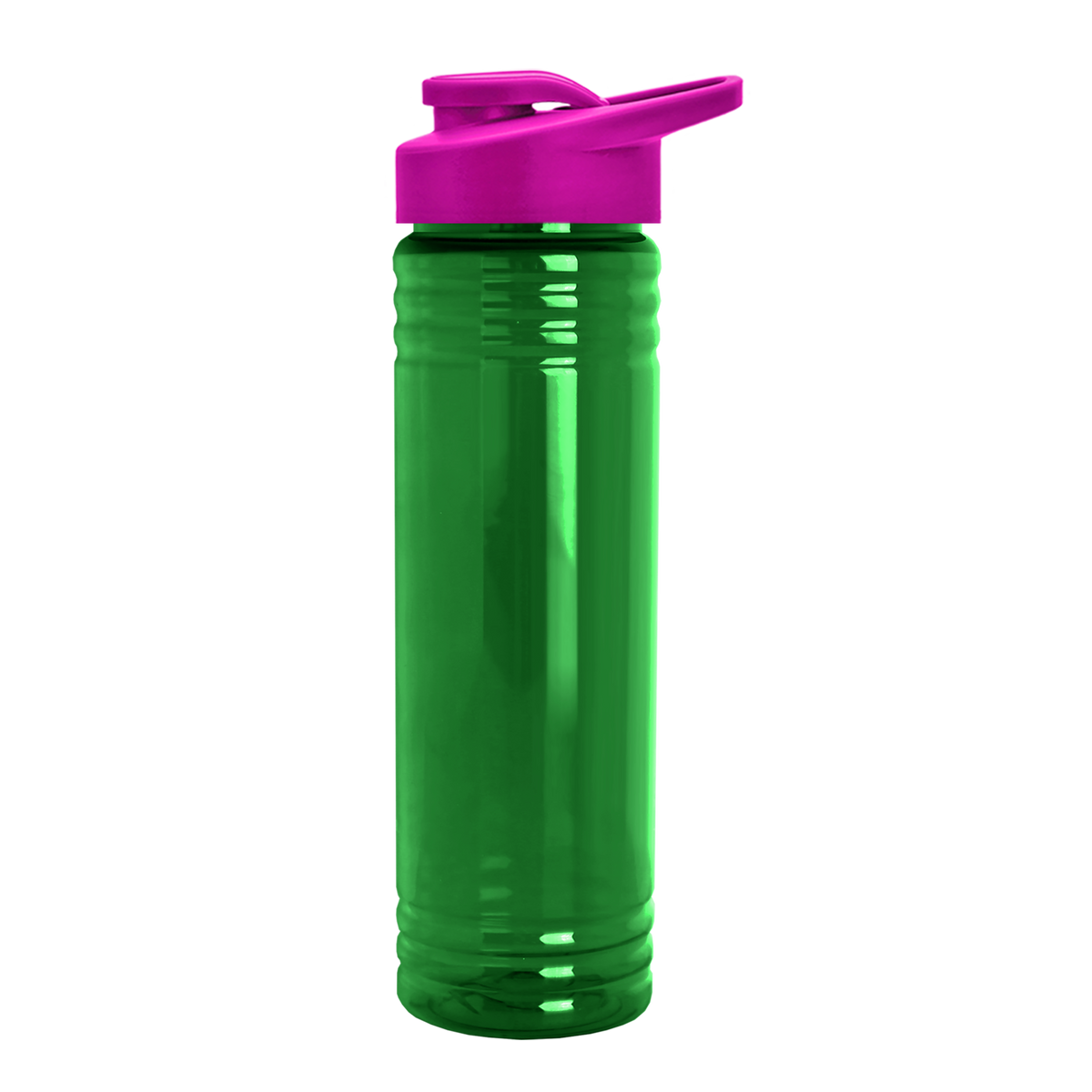 Custom logo Slim Fit RPET Bottle with Drink-Thru Lid - 24 oz.