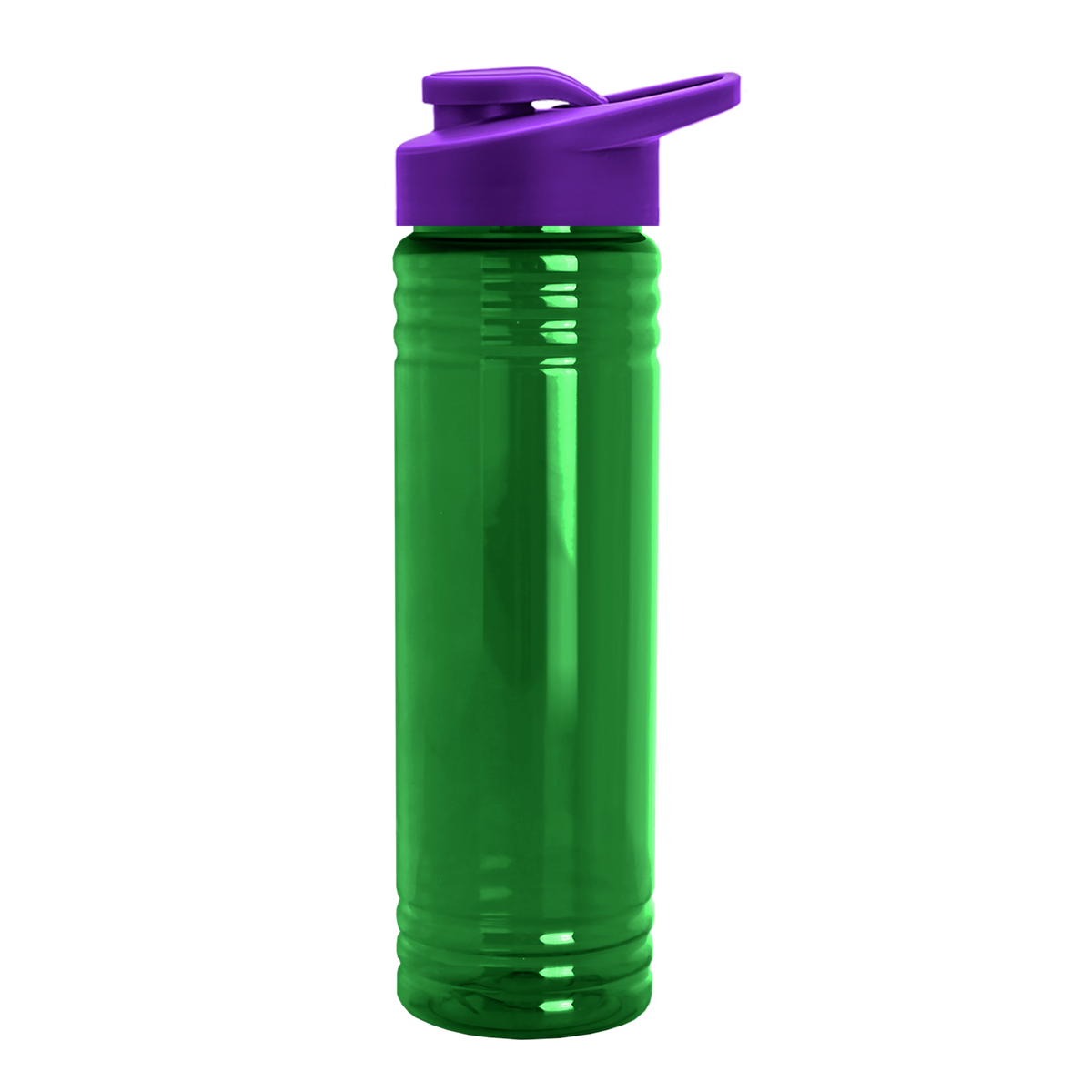 Custom logo Slim Fit RPET Bottle with Drink-Thru Lid - 24 oz.