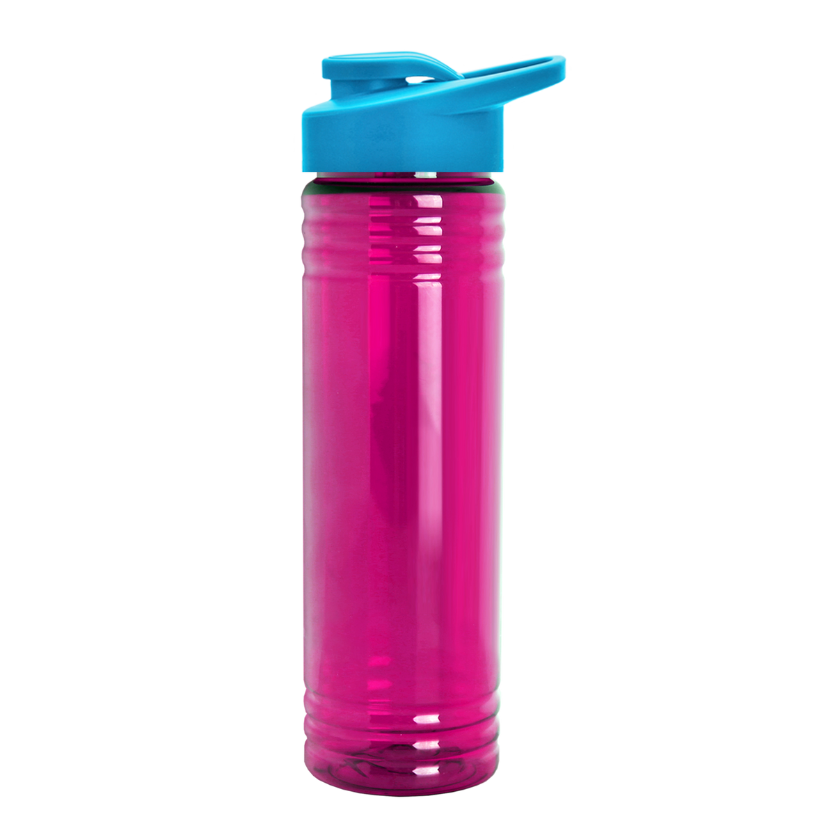 Custom logo Slim Fit RPET Bottle with Drink-Thru Lid - 24 oz.