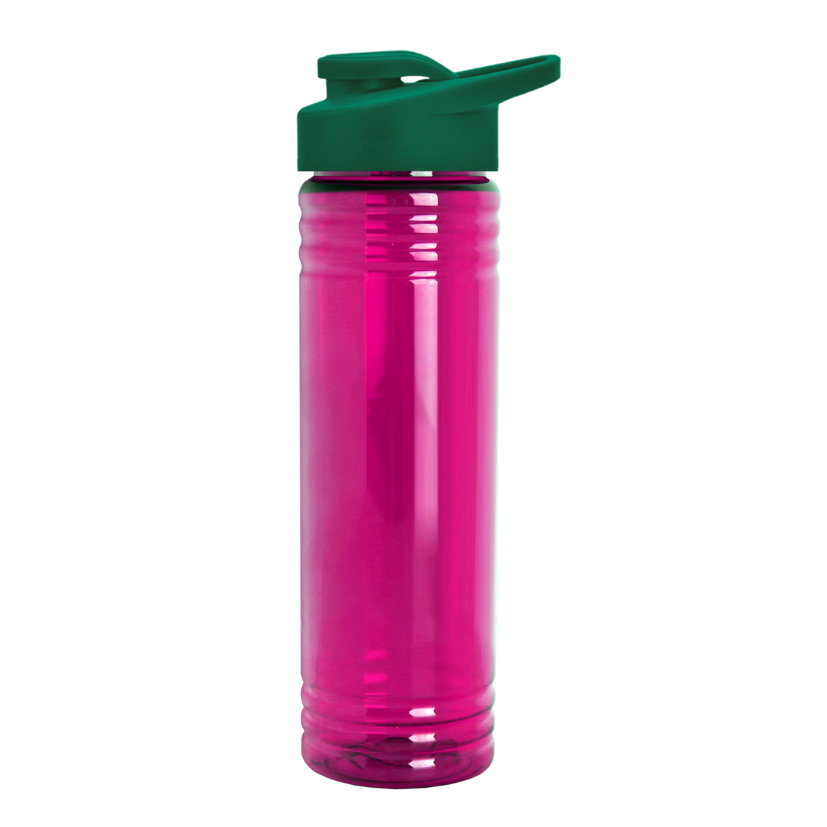 Custom logo Slim Fit RPET Bottle with Drink-Thru Lid - 24 oz.
