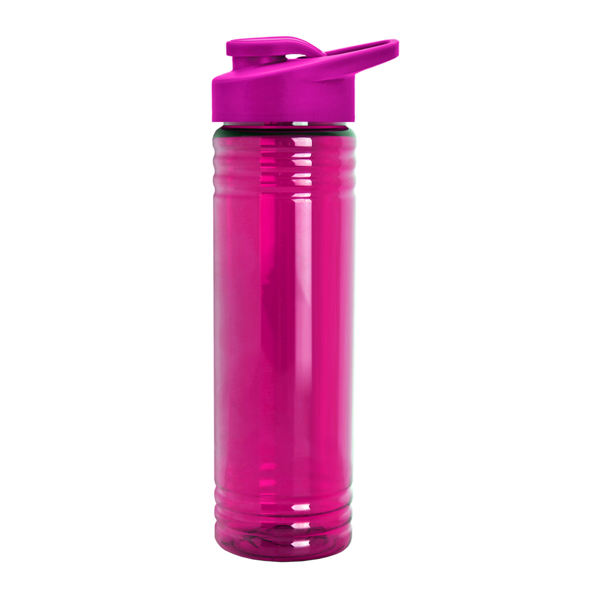 Custom logo Slim Fit RPET Bottle with Drink-Thru Lid - 24 oz.