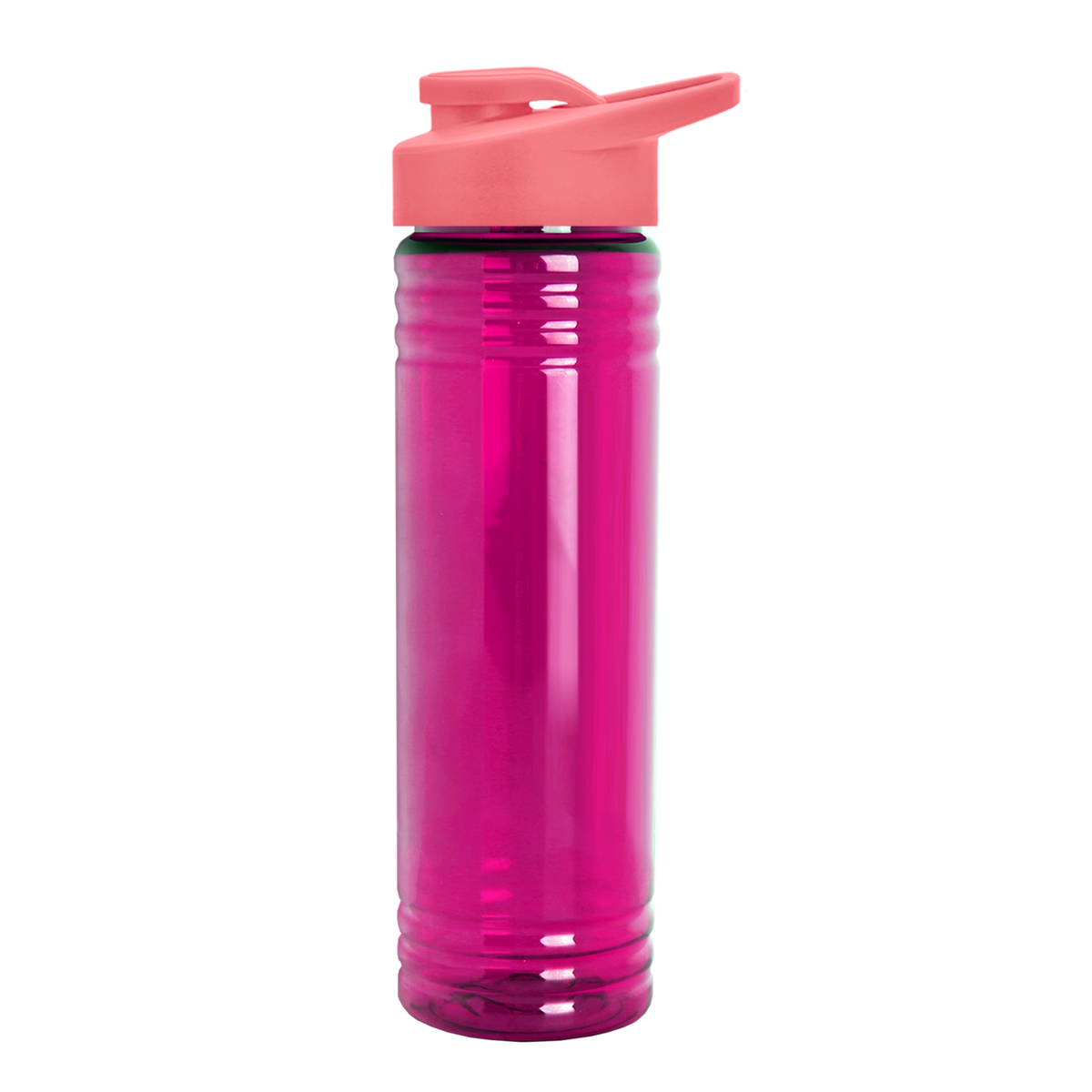 Custom logo Slim Fit RPET Bottle with Drink-Thru Lid - 24 oz.
