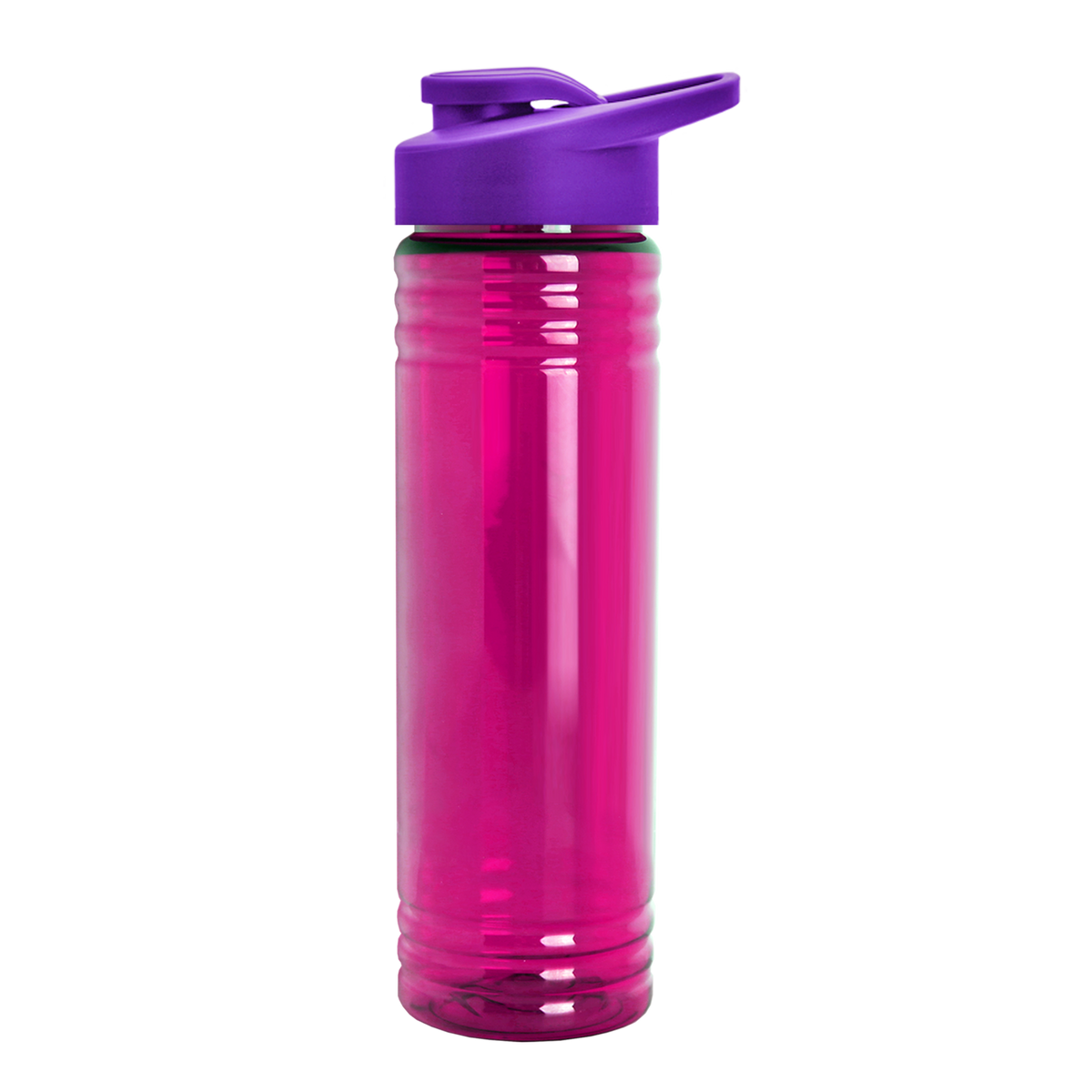 Custom logo Slim Fit RPET Bottle with Drink-Thru Lid - 24 oz.