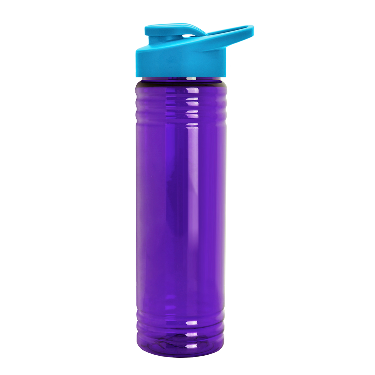 Custom logo Slim Fit RPET Bottle with Drink-Thru Lid - 24 oz.