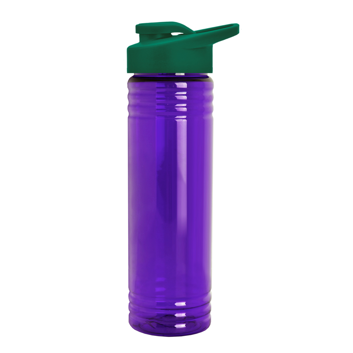 Custom logo Slim Fit RPET Bottle with Drink-Thru Lid - 24 oz.